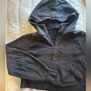 Lululemon Scuba Cropped Black Half-Zip Hoodie